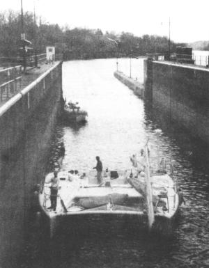 Locking into the canal